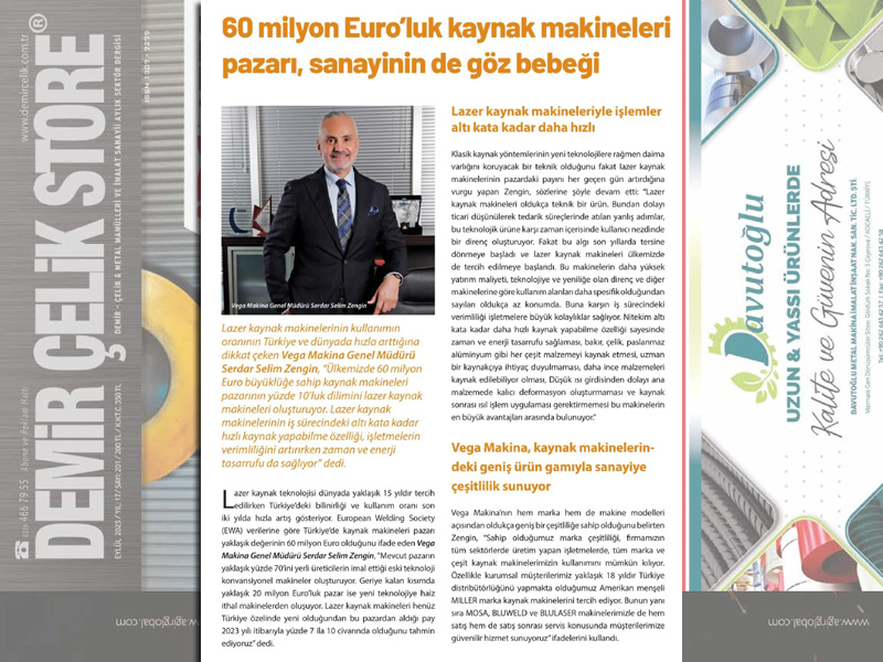 60 Milyon Euro'luk Kaynak Makineleri Pazarı, Sanayinin de Göz Bebeği