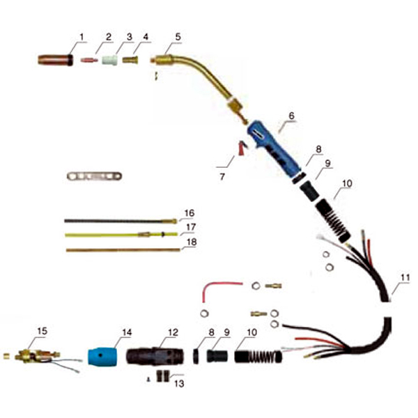 VGA 501 500 Amper Gazaltı (MIG/MAG) Kaynak Torcu